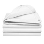 Prelată de tir super cauciucată Heavy Duty 3×3 m 650 g/m² impermeabilă, cu inele, rezistentă la UV și intemperii